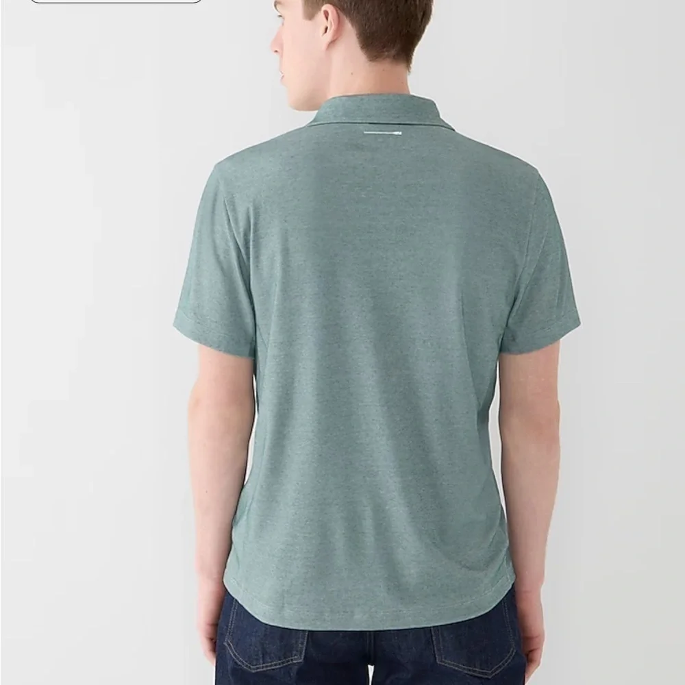 J crew old forest Performance polo shirt with COOLMAX® technology
